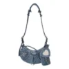 Le Cagole Xs Denim schoudertas “Blue” 6713092109U4715