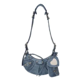 Le Cagole Xs Denim schoudertas “Blue” 6713092109U4715