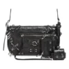 Le Cagole Xs Flap Bag met piercings “Black” 7190822AAE31000