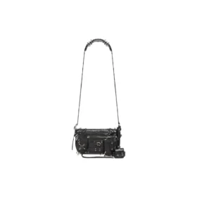 Le Cagole Xs Flap Bag met piercings “Black” 7190822AAE31000