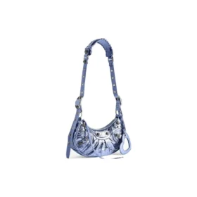Le Cagole XS-schoudertas, gemetalliseerd “Purple” 6713090GT3Y5214