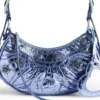 Le Cagole XS-schoudertas, gemetalliseerd “Purple” 6713090GT3Y5214