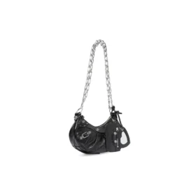 Le Cagole Xs-schoudertas met ketting “Black” 7128131VG9Y1000