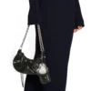 Le Cagole Xs-schoudertas met ketting “Black” 7128131VG9Y1000