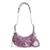 Le Cagole XS-schoudertas met luipaardprint “Roze” 6713092AAV75651