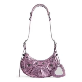 Le Cagole XS-schoudertas met luipaardprint “Roze” 6713092AAV75651