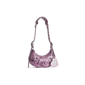 Le Cagole XS-schoudertas met luipaardprint “Roze” 6713092AAV75651