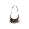 Le Cagole Xs-schoudertas Metallized “Brown” 6713090GT3Y2564