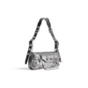 Le Cagole Xs-schoudertas Metallized “Silver” 7716700GT3Y8103