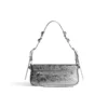 Le Cagole Xs-schoudertas Metallized “Silver” 7716700GT3Y8103