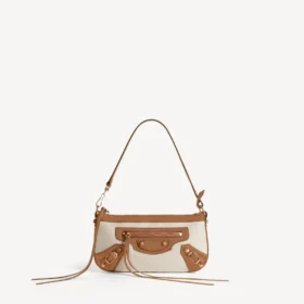 Le City-etui met schouderriem voor dames in beige/camel