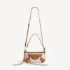 Le City-etui met schouderriem voor dames in beige/camel