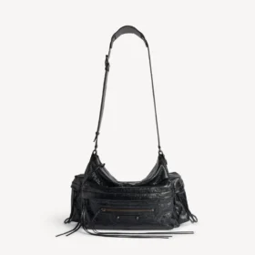 Le City heren crossbodytas met meerdere vakken, medium, in zwart