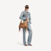 Le City Hobo-tas voor dames, medium, in camel