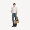 Le City-mand voor dames, medium, in naturel/zwart