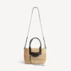 Le City-mandje voor dames, klein, in naturel/zwart
