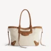 Le City strandtas voor dames, medium, in beige/camel