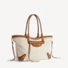 Le City strandtas voor dames, medium, in beige/camel