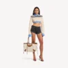 Le City strandtas voor dames, medium, in beige/camel