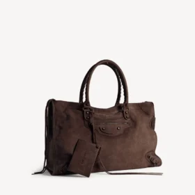 Le City-tas voor heren, groot, in licht espresso