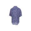 Logo Strips Minimal zijden shirt “Blue Dirty White” 681813TNL054644