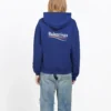 Loszittende katoenen Hoodies blauw 578135TIV531195
