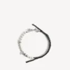 Malibu-parelarmband/choker in zwart/wit/glanzend zilver