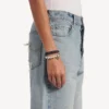 Malibu-parelarmband/choker in zwart/wit/glanzend zilver