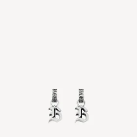 Melrose B XS-oorbellen voor heren in antiek zilver
