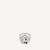 Melrose zegelring in antiek zilver