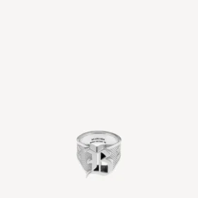 Melrose zegelring in antiek zilver