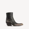 Memphis-enkellaarsjes voor dames in zwart/beige