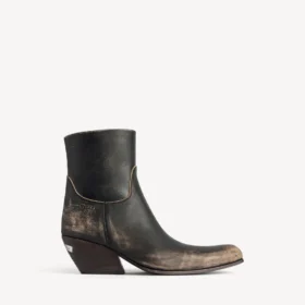 Memphis-enkellaarsjes voor dames in zwart/beige