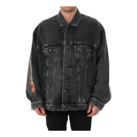 Metallica oversized Denim jas “Washed Black Orange” 694504TBP471055