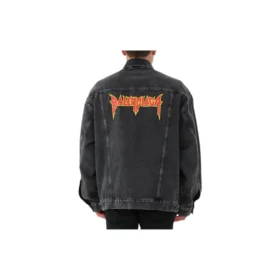 Metallica oversized Denim jas “Washed Black Orange” 694504TBP471055