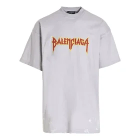 Metallica T-shirt met korte mouwen, oversized pasvorm “White Orange” 694576TMV880901