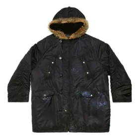 Militaire parka “Zwart” 751730TMO131000