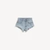 Mini-short voor dames in bleek lichtblauw