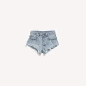 Mini-short voor dames in bleek lichtblauw