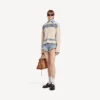 Mini-short voor dames in bleek lichtblauw