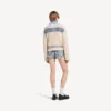 Mini-short voor dames in bleek lichtblauw