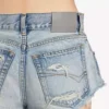 Mini-short voor dames in bleek lichtblauw