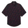 Minimal T-shirt met korte mouwen “Black Red” 658841TKO521076