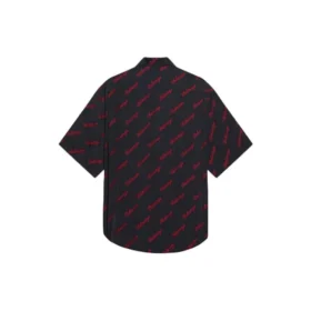 Minimal T-shirt met korte mouwen “Black Red” 658841TKO521076