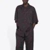 Minimal T-shirt met korte mouwen “Black Red” 658841TKO521076