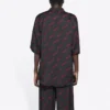 Minimal T-shirt met korte mouwen “Black Red” 658841TKO521076