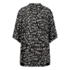 Minimalistisch shirt met korte mouwen en logostrips “Black” 681813TML21-1269