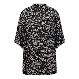 Minimalistisch shirt met korte mouwen en logostrips “Black” 681813TML21-1269