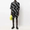 Minimalistisch T-shirt met korte mouwen en Scribble-logo “Black White” 681813TML131070