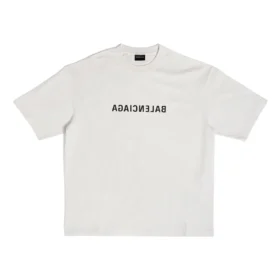 Mirror Balenciaga T-shirt, medium pasvorm “Beige” 612966TNVV89784